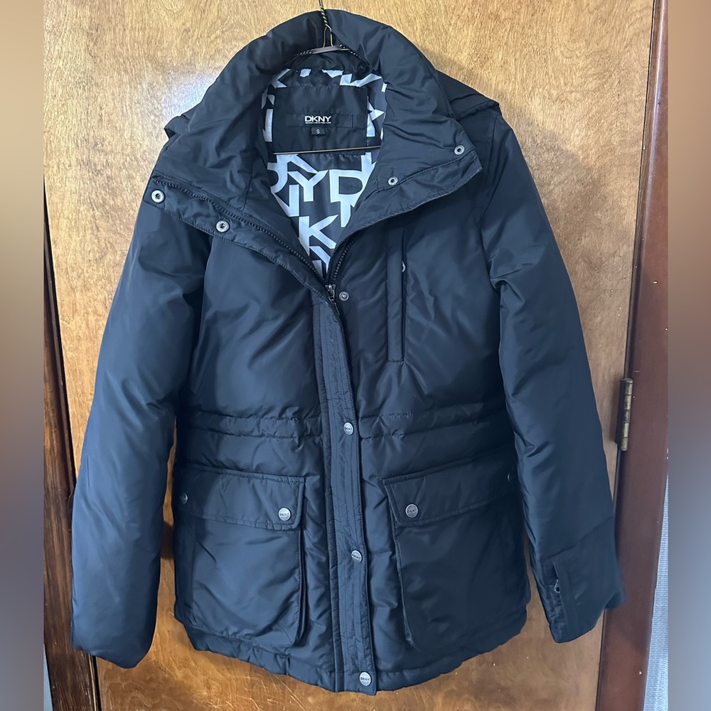 DKNY Black down Winter coat